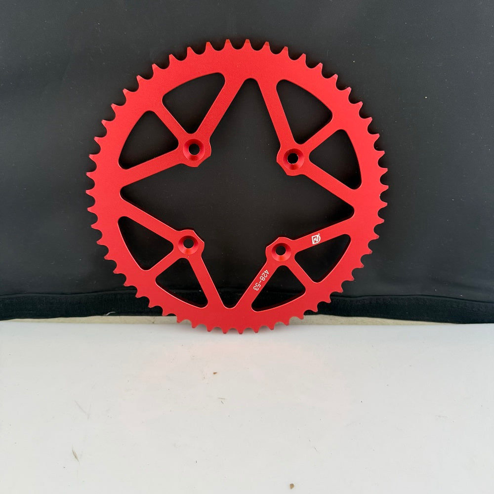 Premium 53T Aluminum Alloy Rear Sprocket for E-Bikes & Motorcycles (428 Chain)