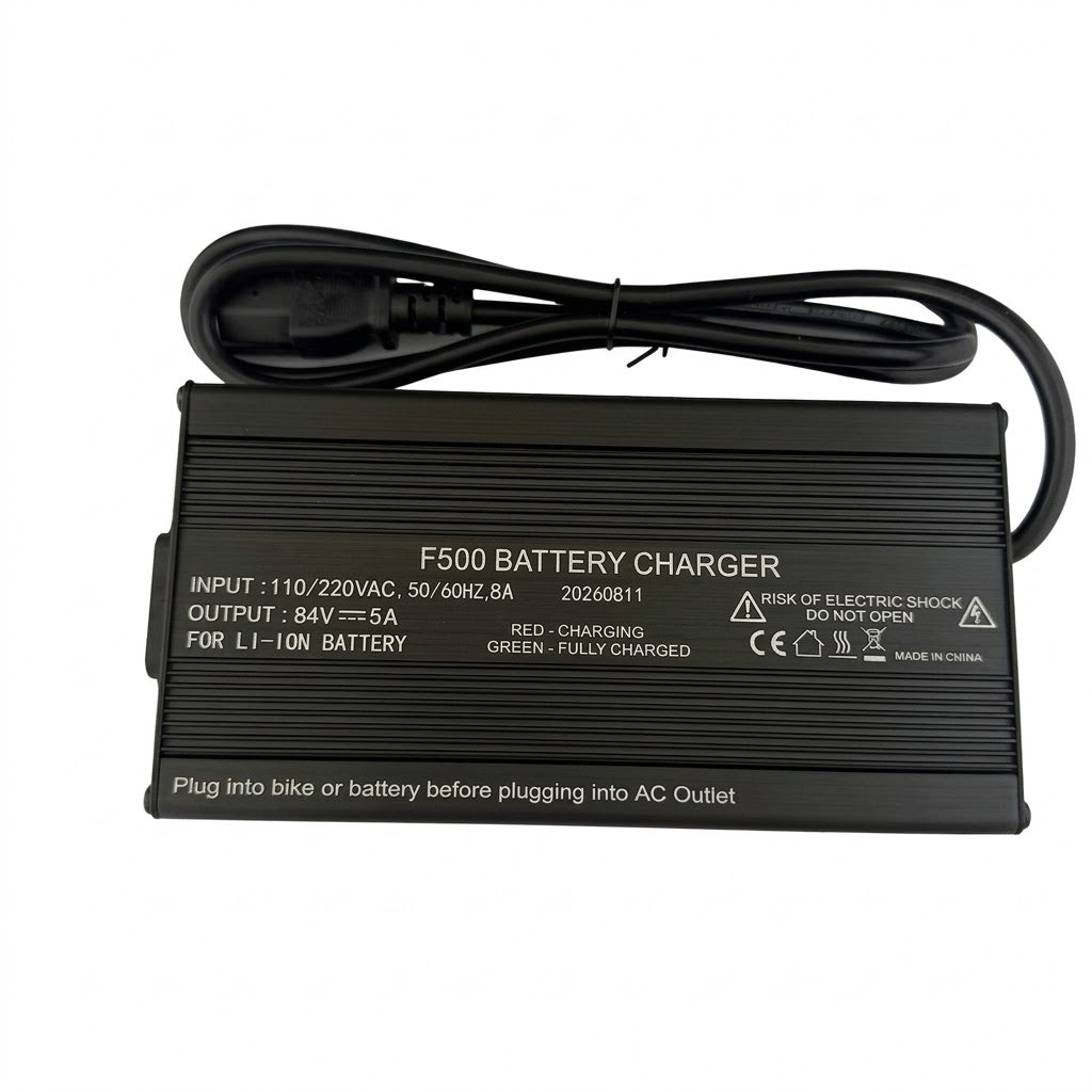 84V 5A Fast Charger for Li-ion E-Bike Batteries (110-220V Input)