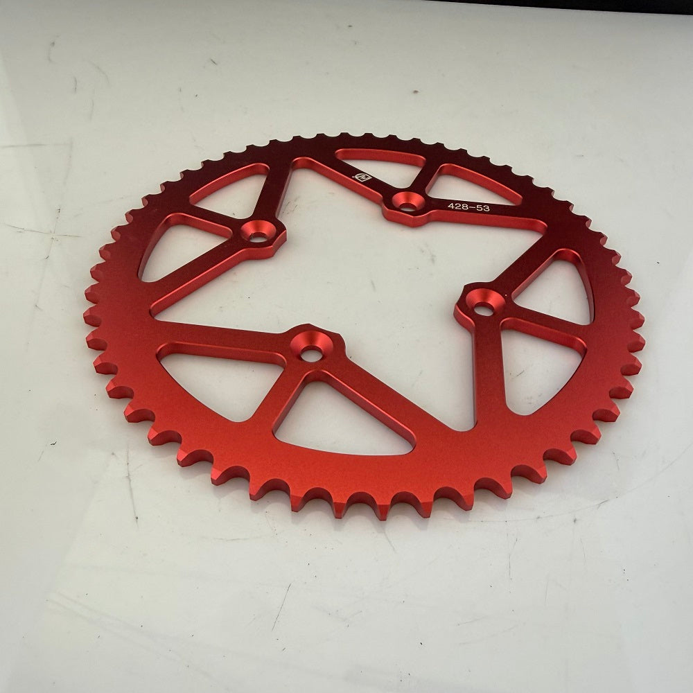 Premium 53T Aluminum Alloy Rear Sprocket for E-Bikes & Motorcycles (428 Chain)