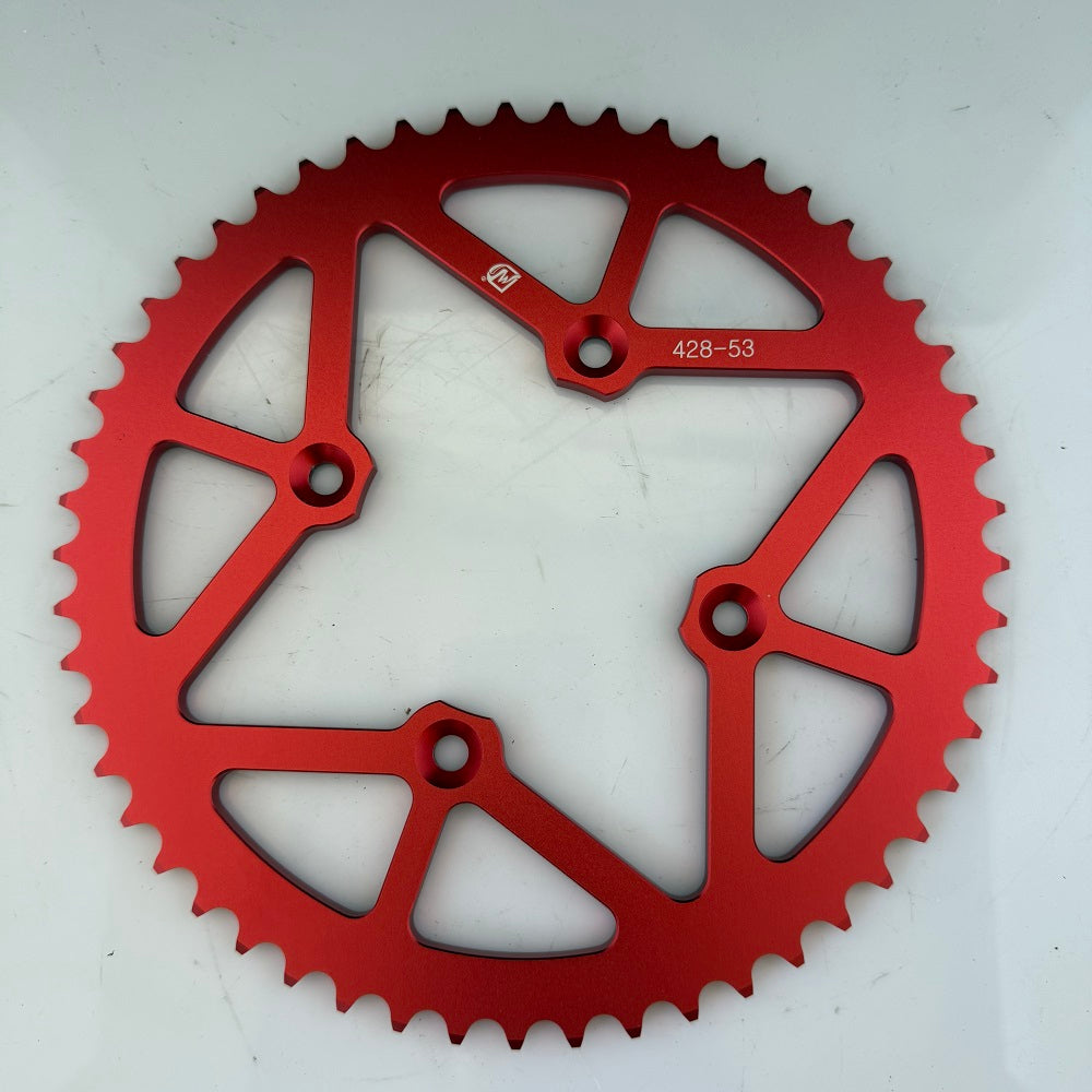 Premium 53T Aluminum Alloy Rear Sprocket for E-Bikes & Motorcycles (428 Chain)