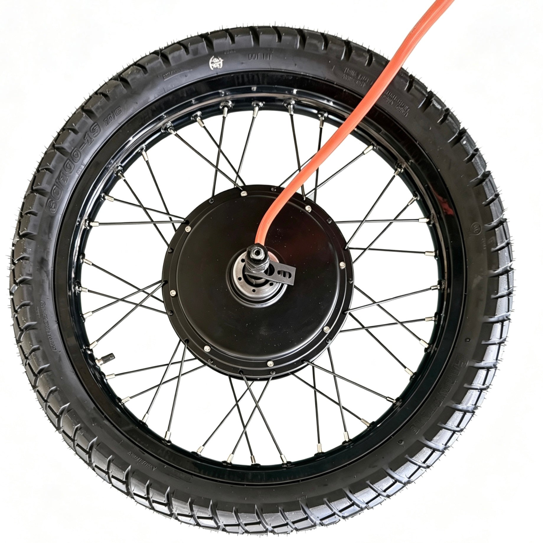 72V 5000 Watt Hub Motor Assembled With 19 Inch Motorcycle Wheel