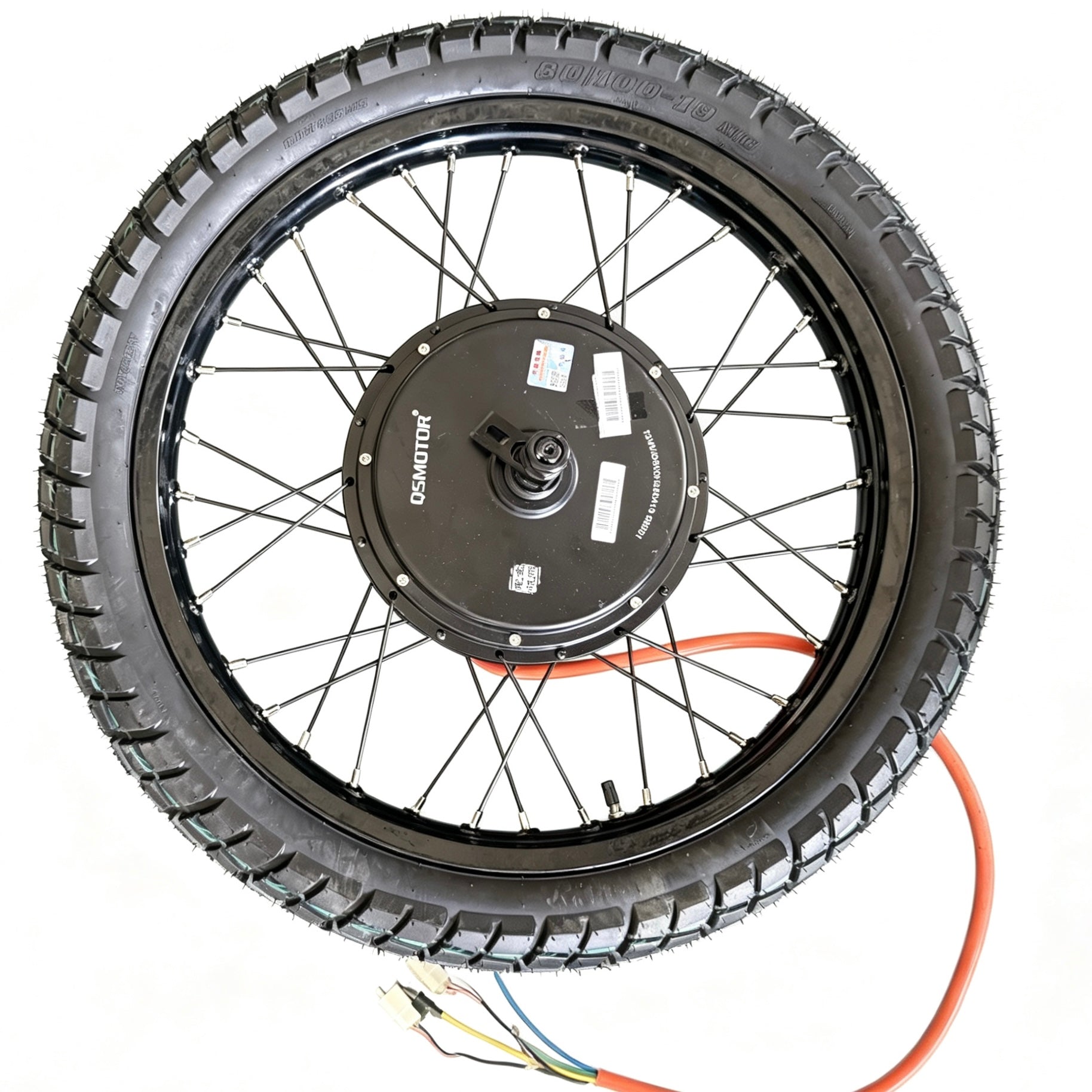 72V 5000 Watt Hub Motor Assembled With 19 Inch Motorcycle Wheel