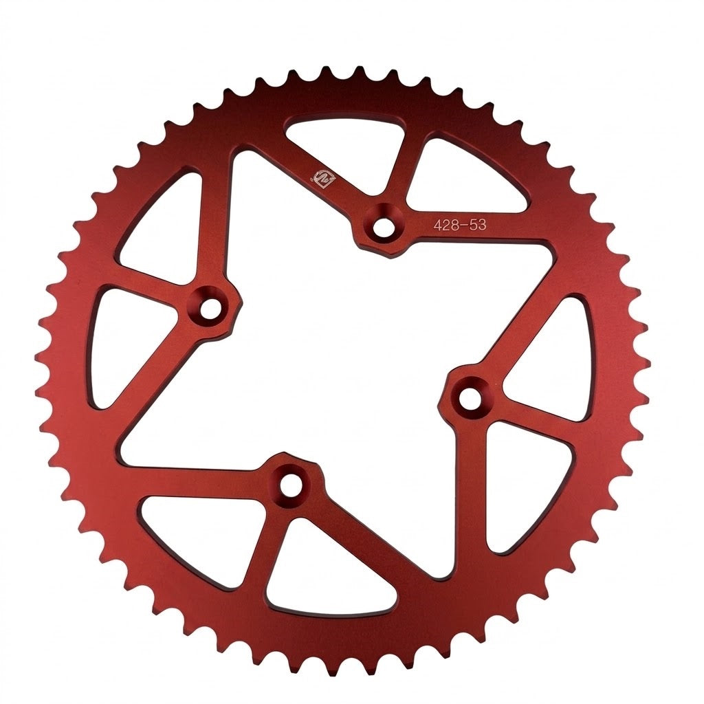 Premium 53T Aluminum Alloy Rear Sprocket for E-Bikes & Motorcycles (428 Chain)